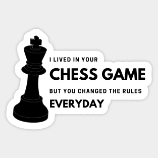 I Lived in Your Chess Game Taylor Swift Sticker